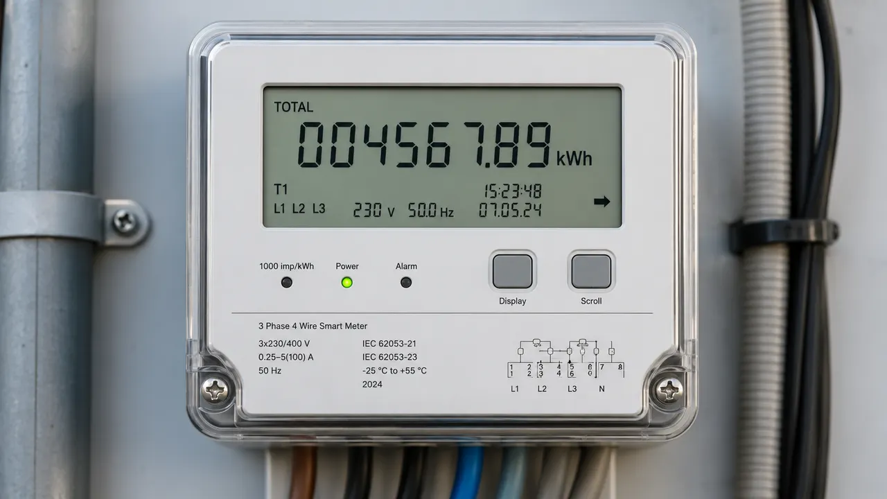 View of smart digital register LCD reading system configurations